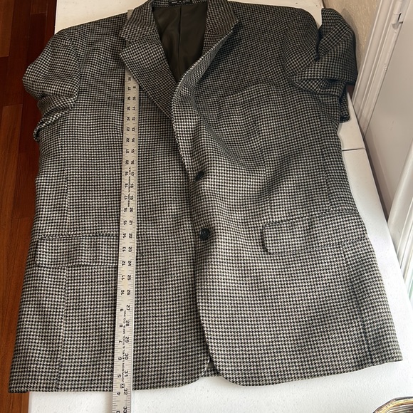 Macy’s Club Room, Mens, Brown Herringbone 100% Wool, Sport Coat/Blazer, Size 44R - Picture 5 of 10